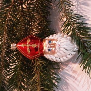 Father Christmas Red and White Ornament